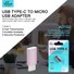 Ellietech AD102 Adaptador USB Tipo-C a Micro USB Metalico - 3