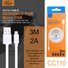 Ellietech CC110 Cable de Dato Micro USB 2A 3M - 1