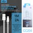 Ellietech CC204 Cable de Dato Lightning para los dispositivos 2A/1.0M - 1