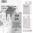 Ellietech CC406 Cable de Dato para iPhone iOS Lightning 2M 2A - 1