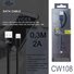 Ellietech CW108 Cable de Dato Para iPhone 7/ 8/ X/ XR/ Xs Max 30CM - 4