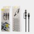 Ellietech CW206 Cable 2 en 1 Tipo C a Tipo C / iOS de Carga Rápida 3A