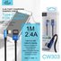 Ellietech CW303 Cable Aluminio Carga Rapida de 2.4A para Tipo C de 90 grados - 4