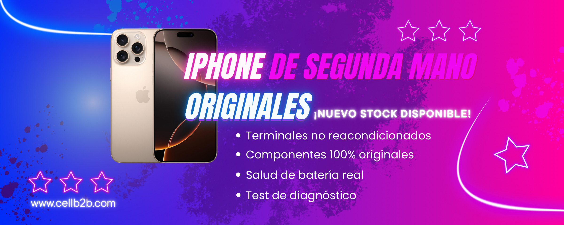 iPhone de segunda mano originales — nuevo stock disponible